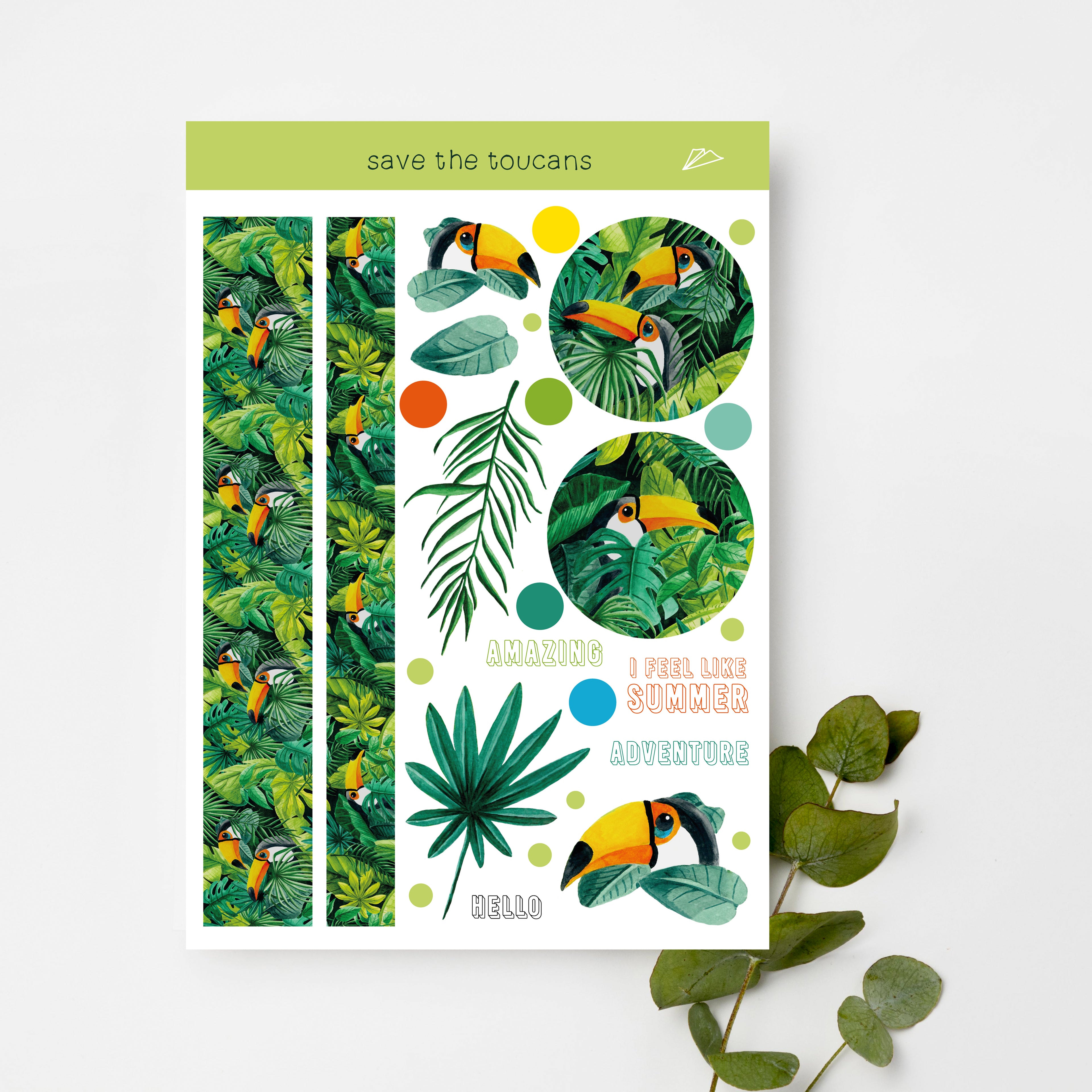 Sticker Save the toucans