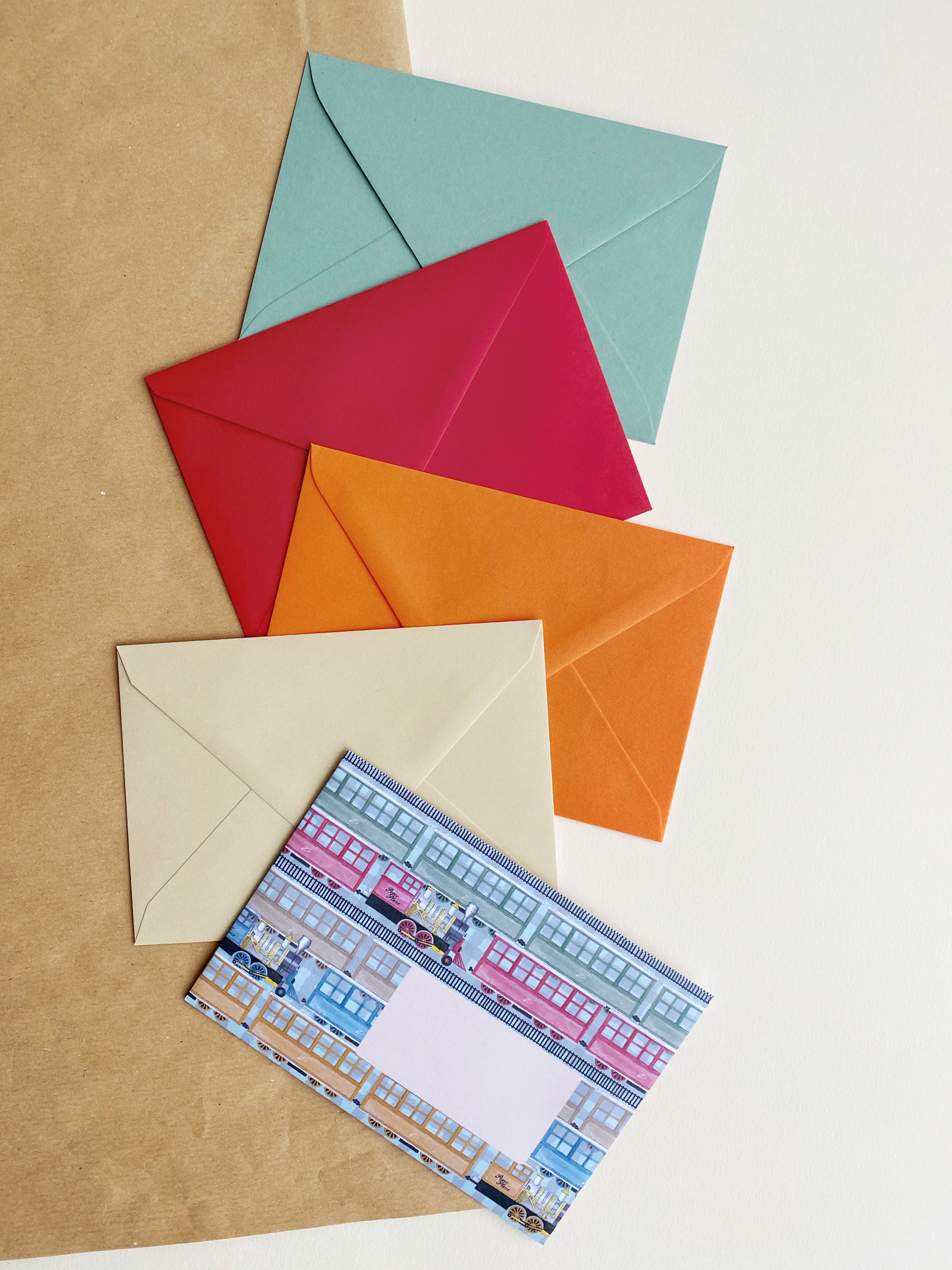 SET OF 10 PAPER TRAIN BAGS