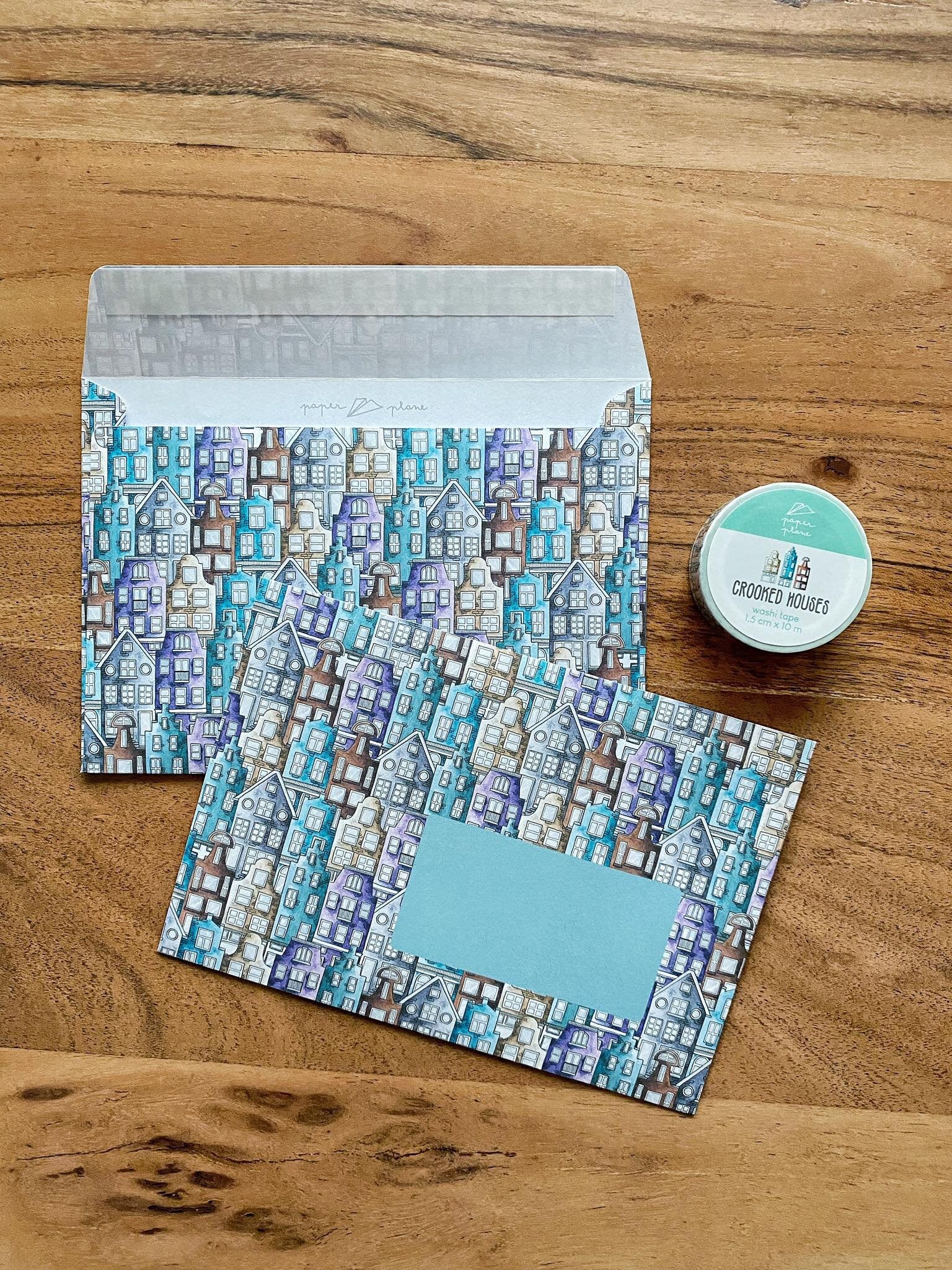 SET OF 10 crooked houses ENVELOPES