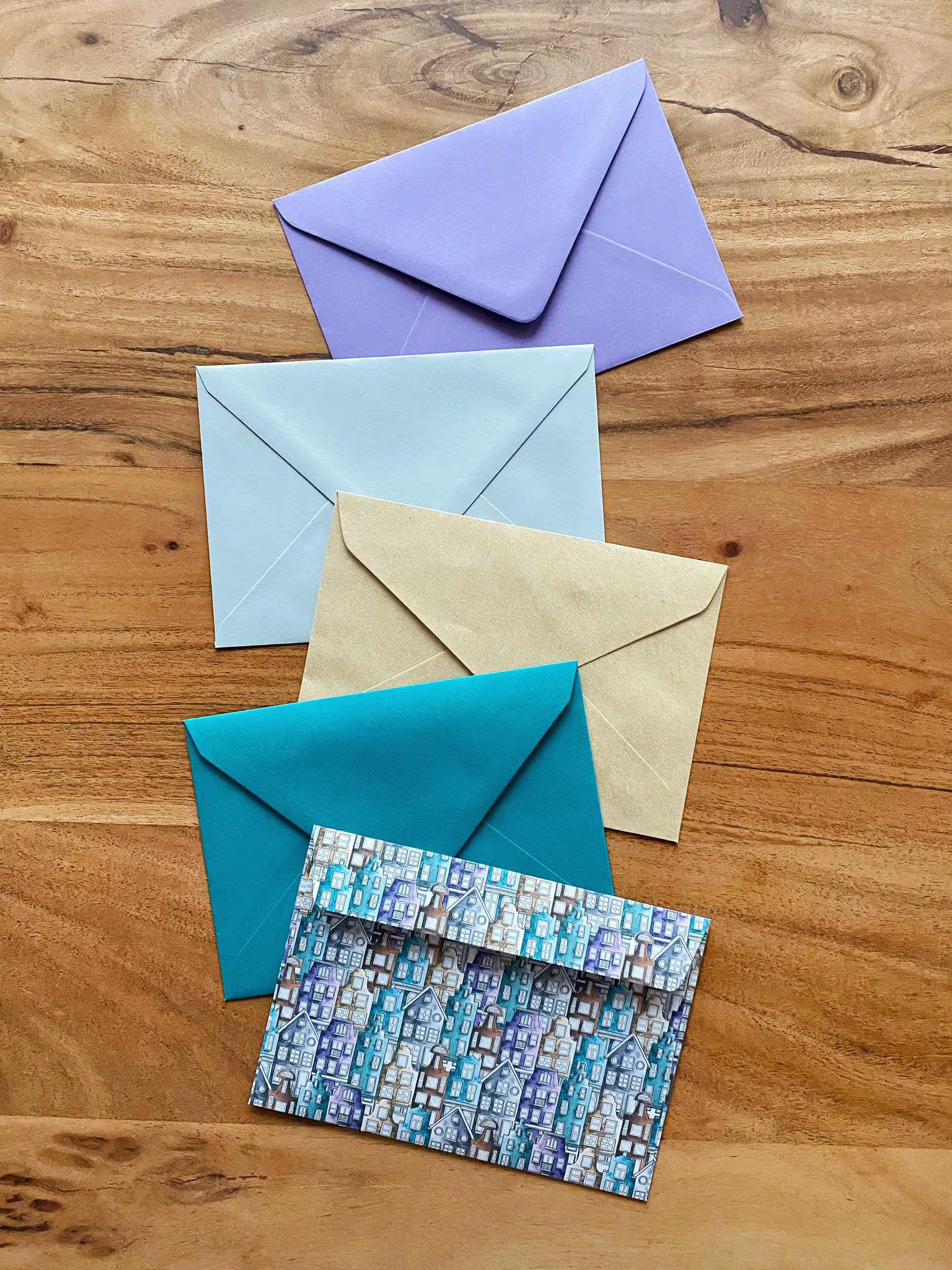 SET OF 10 crooked houses ENVELOPES