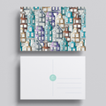 POSTCARD crooked houses
